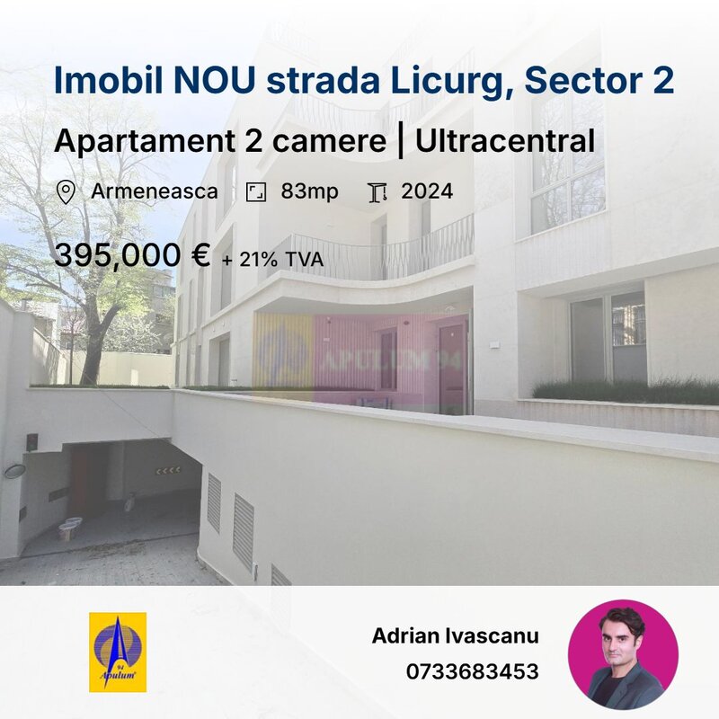 Apartament in imobil boutique, Cartierul Armenesc, Sector 2
